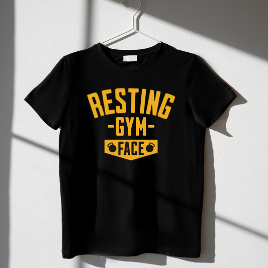 Resting Gym Face Tee: Zero Talk, All Grind